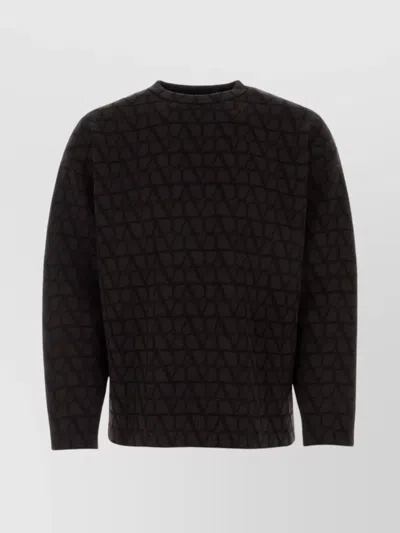 Valentino Iconographic Canvas Jumper In Brown