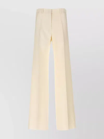 Valentino Iconographic Canvas Wide Leg Trousers In Neutral