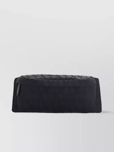 Valentino Garavani Iconographic Jacquard Quilted Clutch Bag In Black