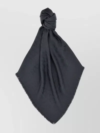 VALENTINO ICONOGRAPHIC SHAWL CANVAS FRINGED EDGES