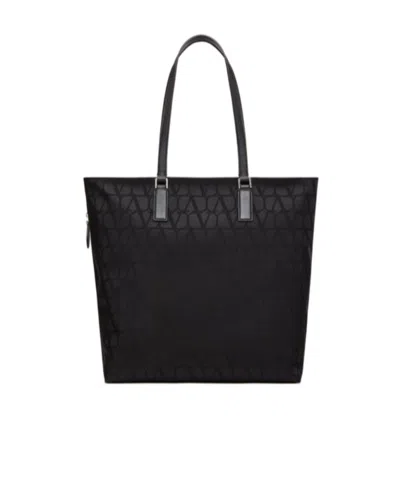 Valentino Garavani Black Toile Iconographe Tote