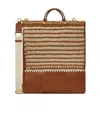 Valentino Identity Woven Tote Bag In Brown