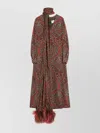 Valentino Silk Feather-trim Maxi Dress