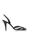 Valentino Impudance Leather And Mesh Slingback Pumps In Black