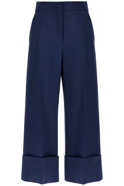 VALENTINO VALENTINO  INDIGO PANTS IN WOOL AND SILK