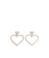 Valentino Embellished Coeur Royal Earrings In Gold