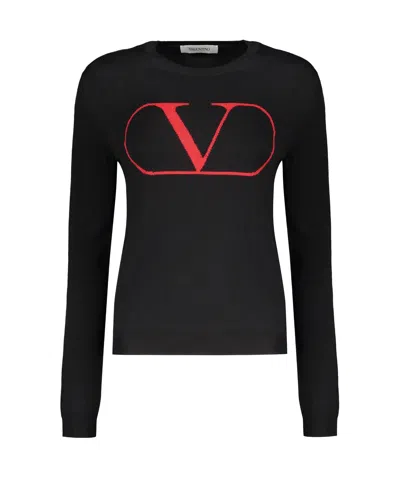 VALENTINO INTARSIA-KNIT LOGO JUMPER
