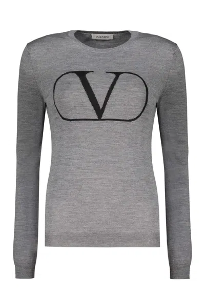 Valentino Intarsia-knit Logo Jumper