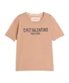 Valentino Item O-neck Short-sleeved T-shirt In Butter/tangerine