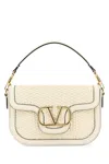 Valentino Women's Ivory Leather Alltime Shoulder Bag In White