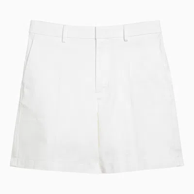 Valentino Ivory Cotton Bermuda Shorts Men In White