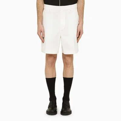 Valentino | Ivory Cotton Bermuda Shorts In White