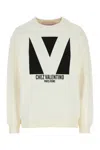Valentino Garavani Women Ivory Cotton Sweatshirt