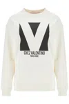 Valentino Garavani Women Ivory Cotton Sweatshirt In Tan