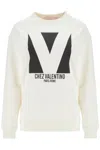 Valentino Garavani Women Ivory Cotton Sweatshirt In Beige