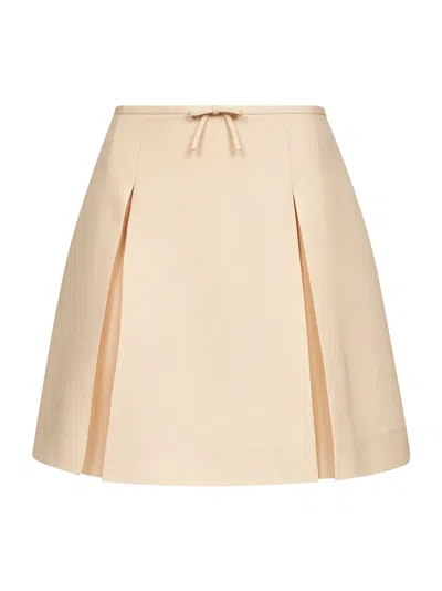 VALENTINO IVORY CREPE COUTURE MINI SKIRT