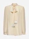 Valentino Ivory Crepe De Chine Shirt