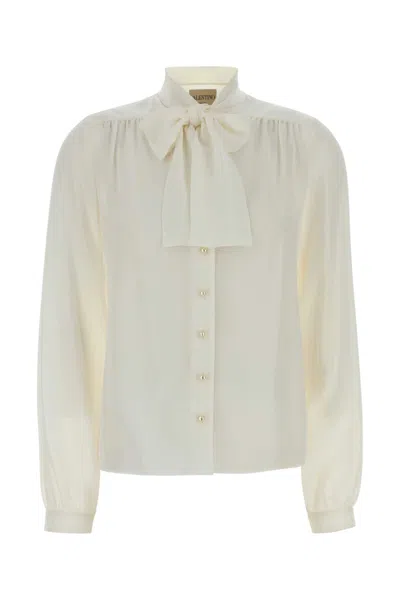 VALENTINO IVORY CREPE SHIRT
