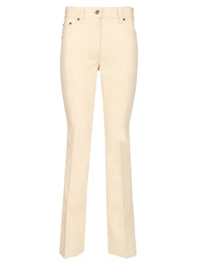Valentino Ivory Denim Trousers Jeans White