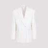 VALENTINO IVORY DOUBLE BREASTED VIRGIN WOOL JACKET
