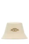 Valentino Ivory Felt Bucket Hat In Off White