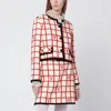 Valentino Ivory Jacket With Check Vlogo Pattern In Multi