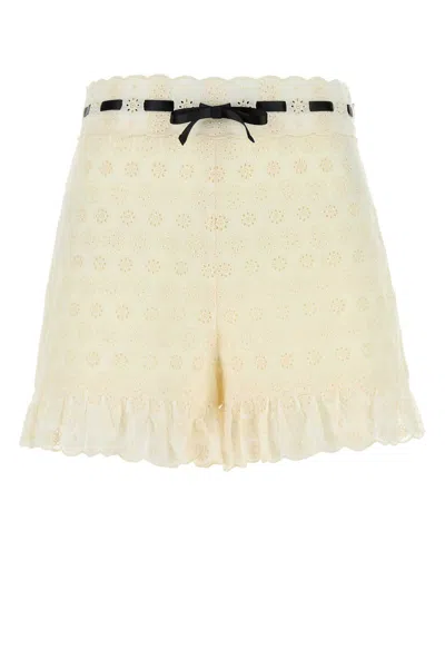 VALENTINO IVORY LACE SHORTS