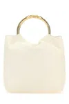 VALENTINO GARAVANI IVORY LEATHER BUCKET BAG