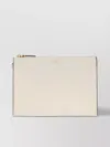 Valentino Ivory Leather Clutch