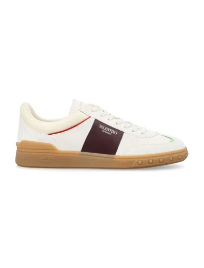 Valentino Garavani Ivory Leather Low Top Sneakers For Men
