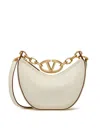 Valentino Ivory Leather Mini Hobo Vlogo Shoulder Bag