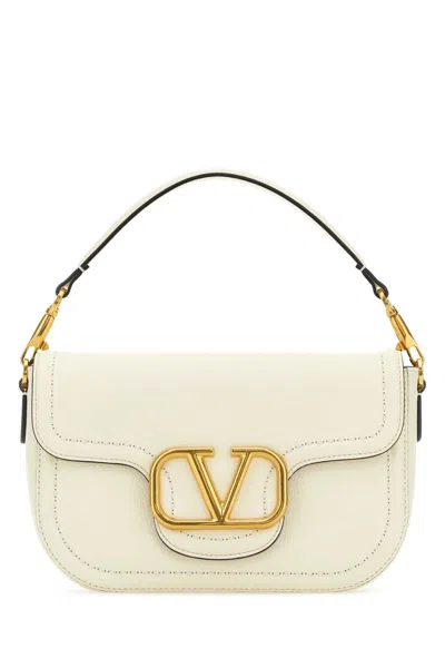 Valentino Garavani Ivory Leather Mini Shoulder Handbag In White