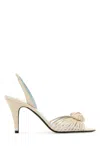 Valentino Ivory Leather Royal Sandals In White