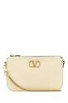 Valentino Garavani Women Ivory Leather Vlogo Crossbody Bag