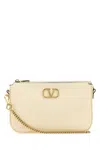 Valentino Garavani Women Ivory Leather Vlogo Crossbody Bag In Ivory