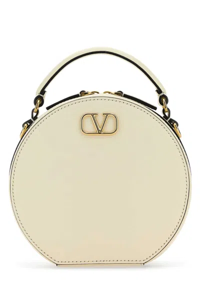 Valentino Garavani Ivory Leather Vlogo Crossbody Bag