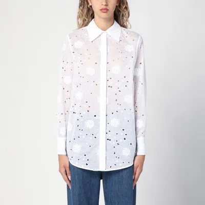 VALENTINO IVORY ORGANDIS DAISY SHIRT
