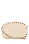 Valentino Borsa A Tracolla Rockstud In Pelle Avorio  Donna In Neutral