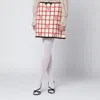 Valentino Ivory Skirt With Check Vlogo Pattern In Multi