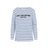 Valentino Long Sleeve Cotton T-shirt With Striped Pattern