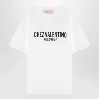 Valentino Cotton Crew-neck T-shirt In White
