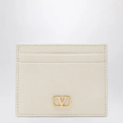 Valentino Garavani Valentino Ivory Vlogo Signature Card Holder In White