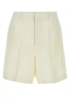 Valentino Wool Blend High-waisted Bermuda Shorts