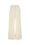 Valentino Womens Betulla Wide-leg Pressed-crease Wool Trousers In White