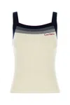 Valentino Sleeveless Knitted Top Striped Detail