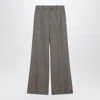 Valentino Patterned Wool Pants In Brown