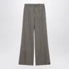 Valentino Patterned Wool Pants In Brown