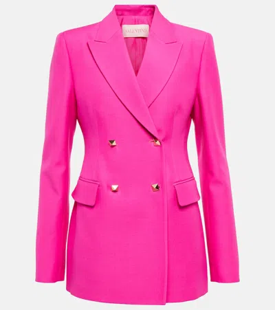 Valentino Jacke Aus Crepe Couture In Pink