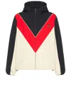 Valentino Logo Windbreaker With Hood And Pockets In Multi