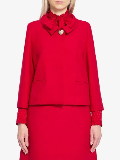 VALENTINO JACKET IN CREPE COUTURE
